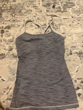 lululemon athletica Heathered Gray Strappy Cami Top - Women